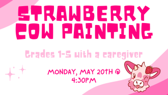 strawberry cow painting flyer