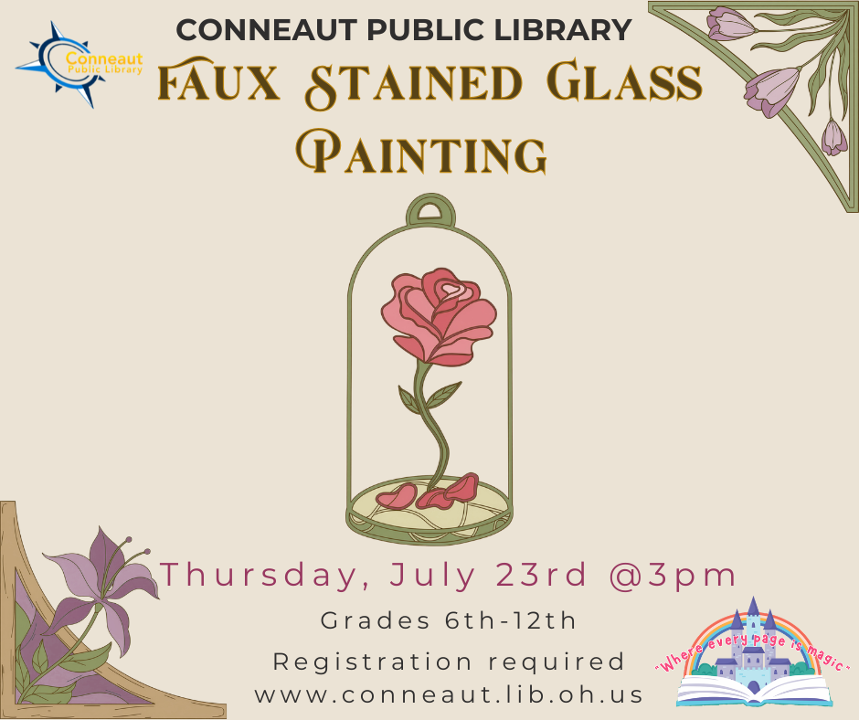 Make a painting that looks like stained glass in this teen program