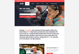 screenshot of United Way: first call for help home page