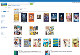 Screenshot of Novelist K-8 home page