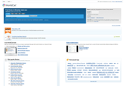 screenshot of worldcat home page