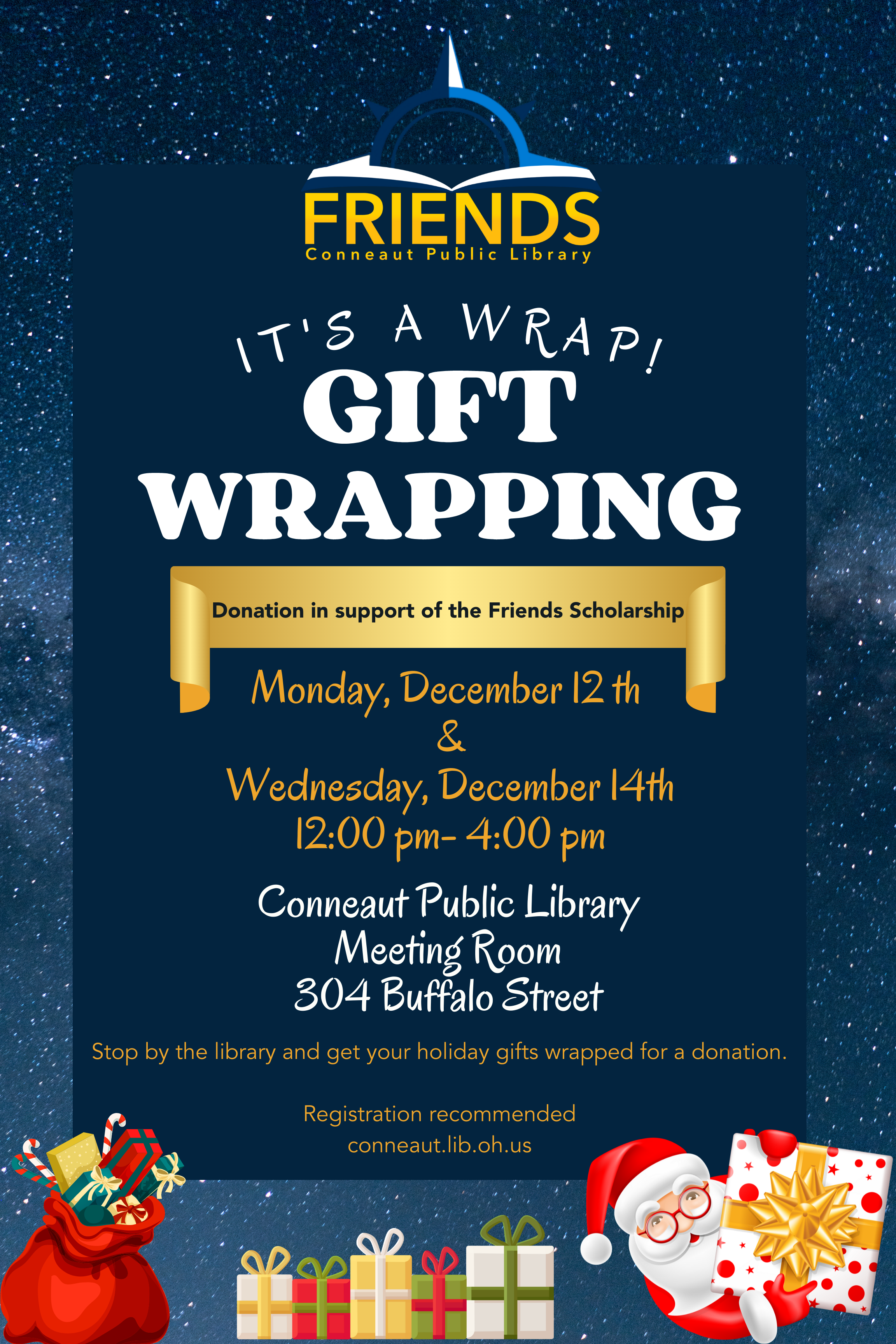 flyer for gift wrapping event